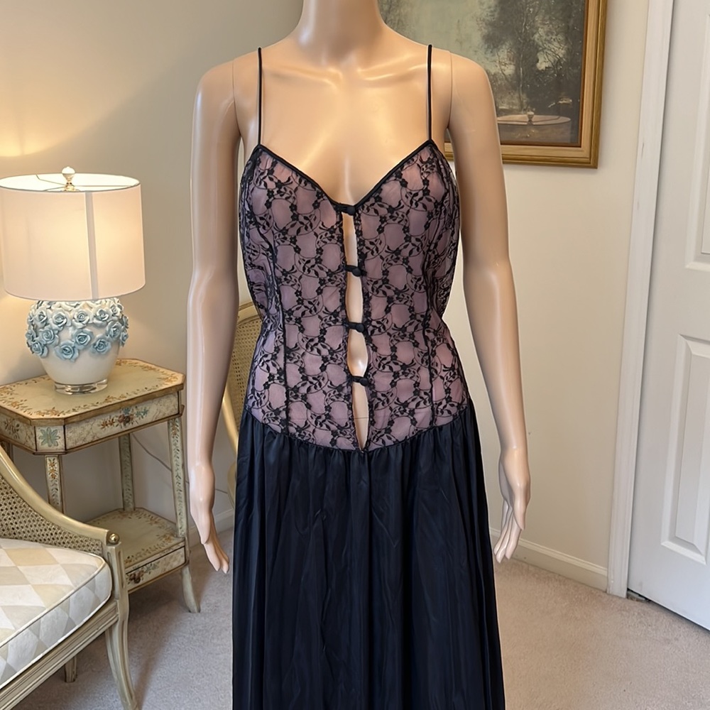 Fabulous Vintage Jenelle of California Lingerie Set, Gown/Jacket with Feathers L - Picture 7 of 12